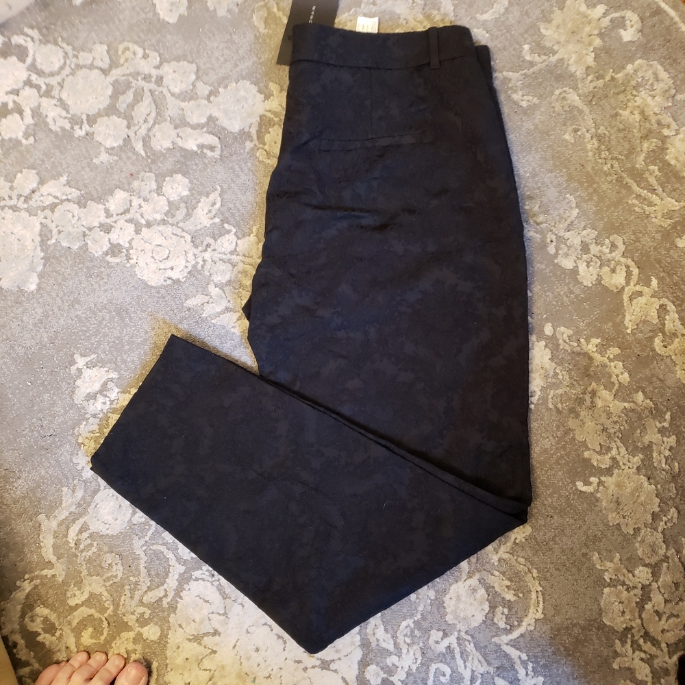 LAST CHANCE Gorgeous Black Brocade Trousers Size XL